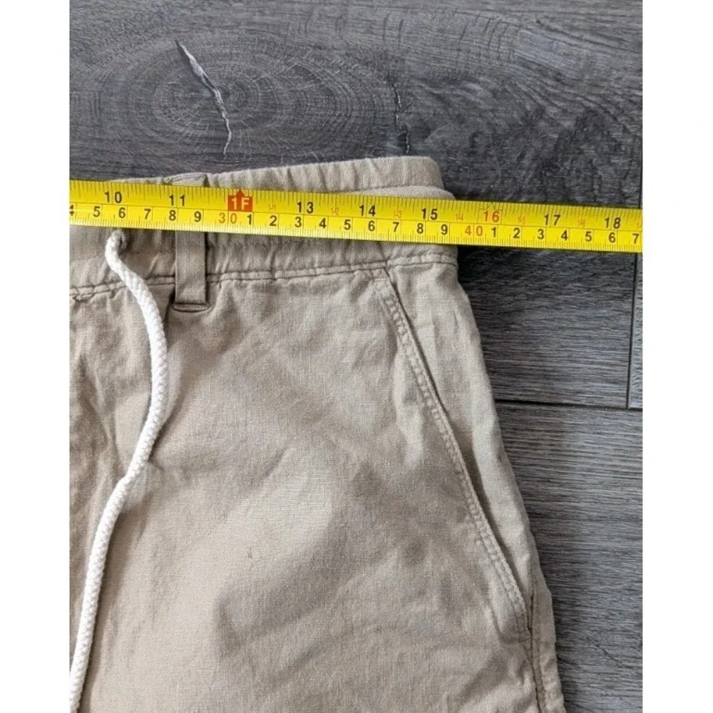 Fundamental Coast Shorts 32 Pull On Drawstring Beige Pockets 7' Inseam Resort